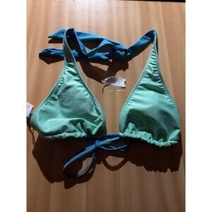 No Boundaries Womens Bikini Top XL Extra Large 15/17 Green Blue Swimwear